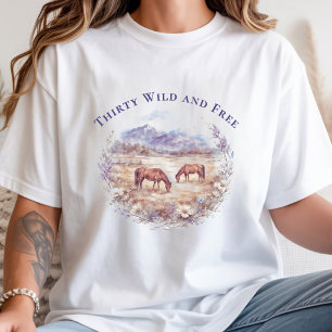 Hästar Landskap Milstolpe Födelsedag T Shirt