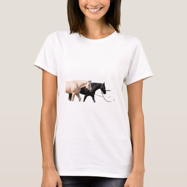 Hästar leder med hästar t shirt (Framsida)