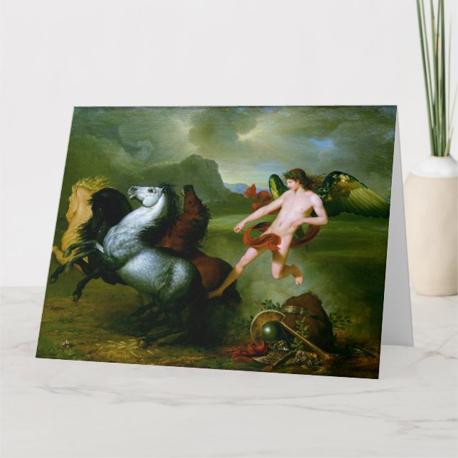 Hästar Mars Fina konst Gratulationskort Kort (Framsida)