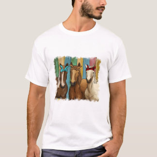 Hästar med Bandanas för Horse Lo T Shirt