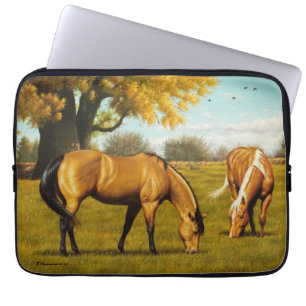 Hästar med höst färger bärbar datorneoprene t laptop sleeve