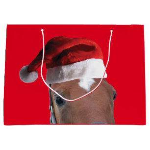 Hästar med Jultomten Hat