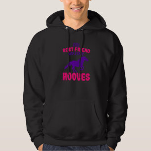 Hästar min bästa vän har hooves Rider Horse Lover Hoodie