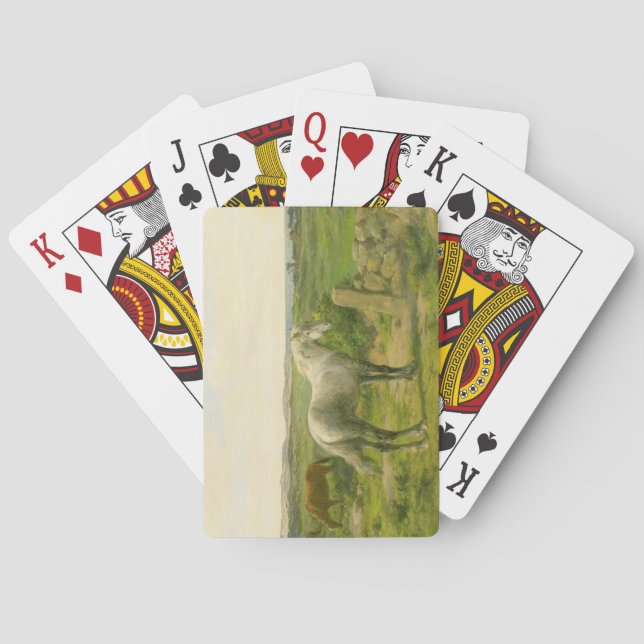 Hästar nära havet (av Rosa Bonheur) Casinokort (Baksidan)