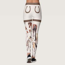 Hästar och hästar Neutralt Färg Leggings