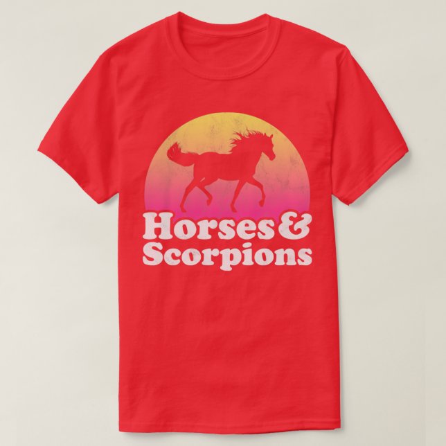 Hästar och korpioner Gift for Horse Lovers T Shirt (Design framsida)