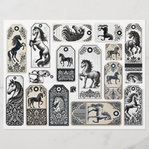 Hästar och Märkre för skänkdesign i Journal