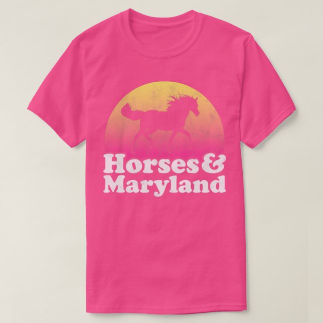 Hästar och Maryland Gift for Horse Lovers T Shirt (Design framsida)