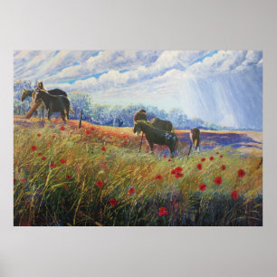 Hästar och Poppys Poster