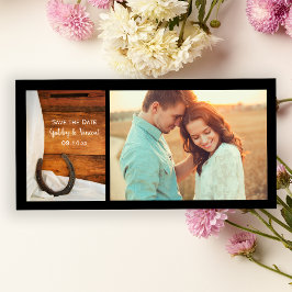 Hästar och saton Westerna Bröllop spara datum Spara Datumet