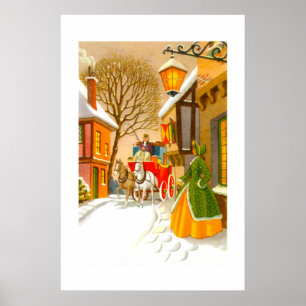 Hästar och transporter i snö poster