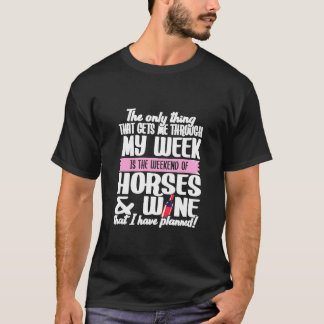 Hästar och Vin T Shirt