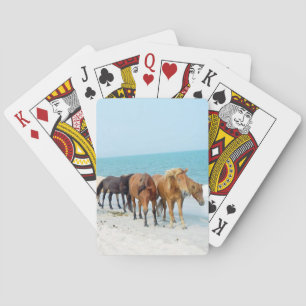 Hästar på Assateague National Seashore Spelkort