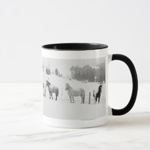 Hästar på ranch mugg
