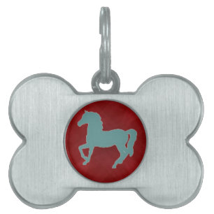 Hästar Pet Tag ID-bricka Husdjur