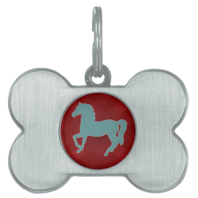 Hästar Pet Tag ID-bricka Husdjur (Framsidan)