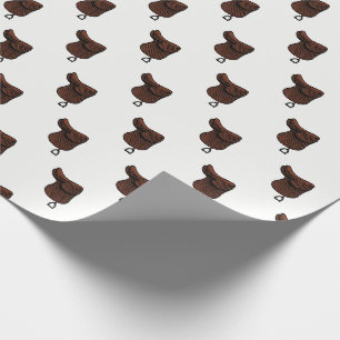 Hästar - Preppy Equestrian Tack Saddle Färg Presentpapper