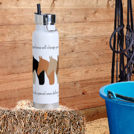 Hästar Silhouettes med hormoncitat