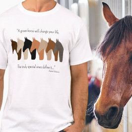 Hästar Silhouettes med hormoncitat T Shirt