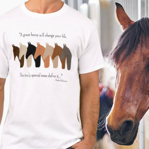 Hästar Silhouettes med hormoncitat T Shirt
