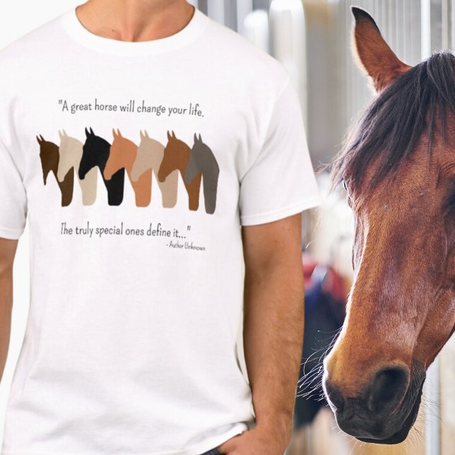 Hästar Silhouettes med hormoncitat T Shirt (Skapare uppladdad)