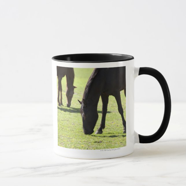 Hästar som betar 2 mugg (Höger)