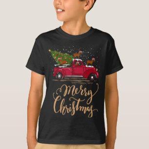 Hästar som kör Julgran Lastbil Horse Julafton Gif T Shirt
