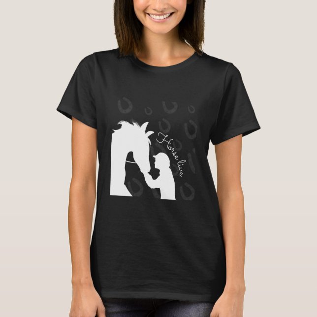 Hästar som Riding Horses Dam för Rider T Shirt (Framsida)
