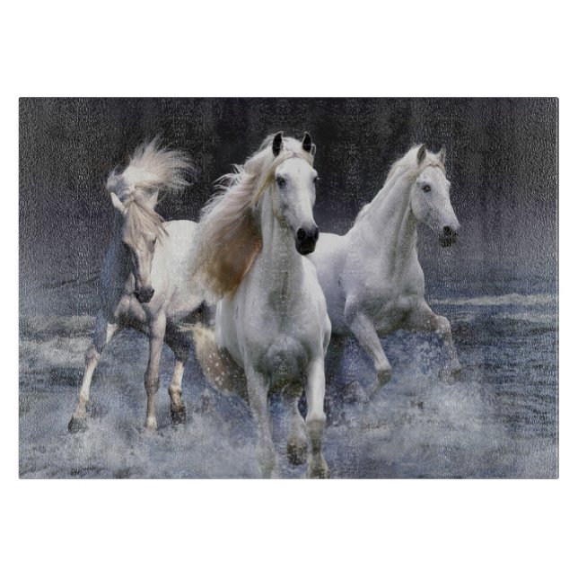 Hästar som springer dekorativ kudde (Framsidan)