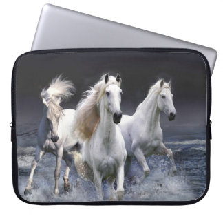 Hästar som springer dekorativ kudde laptop fodral