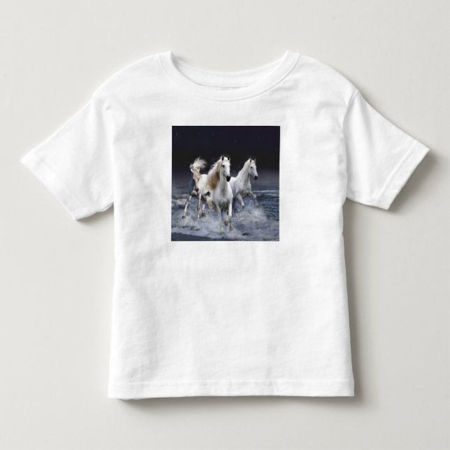 Hästar som springer dekorativ kudde t shirt (Framsida)