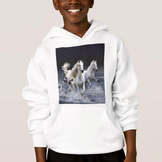 Hästar som springer dekorativ kudde t shirt (Framsida)
