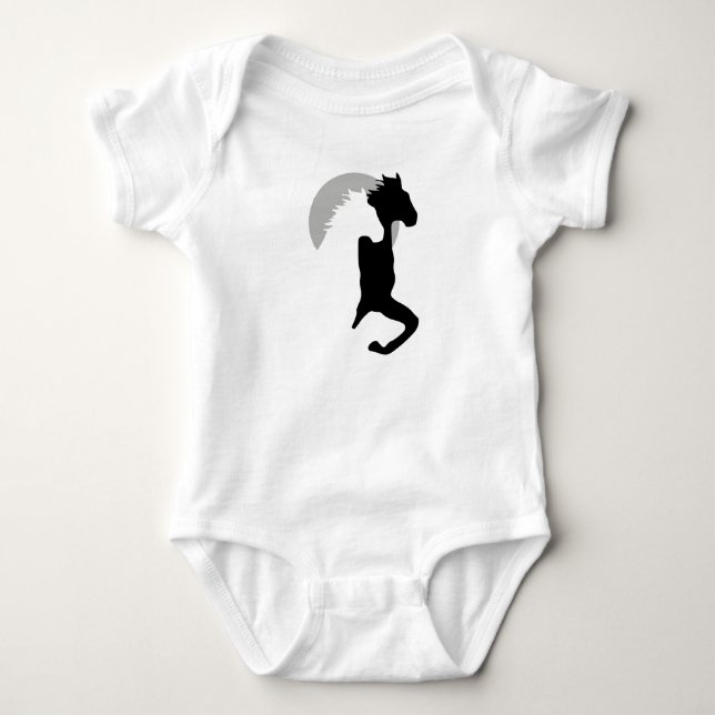 Hästar som springer tillsammans för baby tee (Framsida)