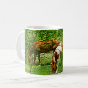 Hästar Sommar Löv Kaffemugg