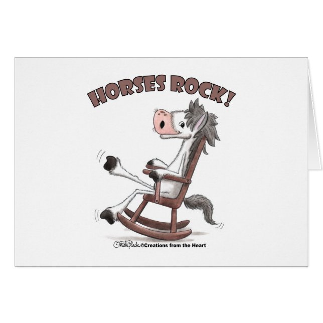 Hästar Sten! Hälsningskort (Framsidan Horizontal)