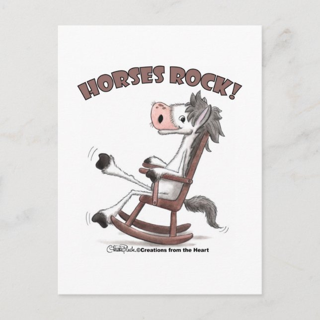 Hästar Sten! Vykort (Framsida)