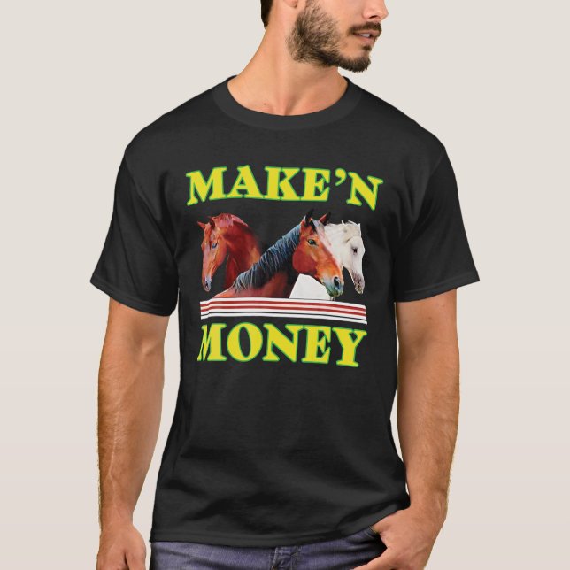 Hästar tjänar pengar till människan Woman T Shirt (Framsida)