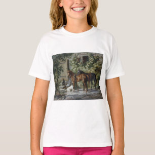 Hästar vid verandan (av Albrecht Adam) T Shirt
