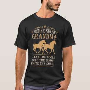 Hästar Visa mormor Rengör kropparna med hästen T Shirt