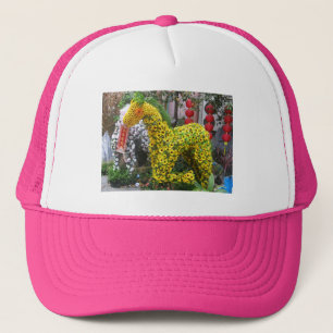Häståret 春 節 馬 ... Kinesisk blomtopp Truckerkeps