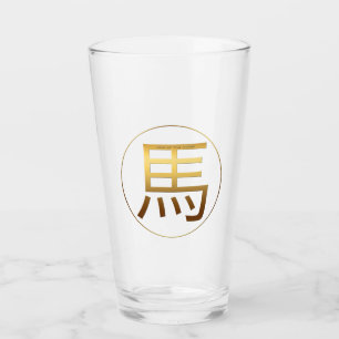 Häståret Guld präglad med symboleffekt Glas Kopp