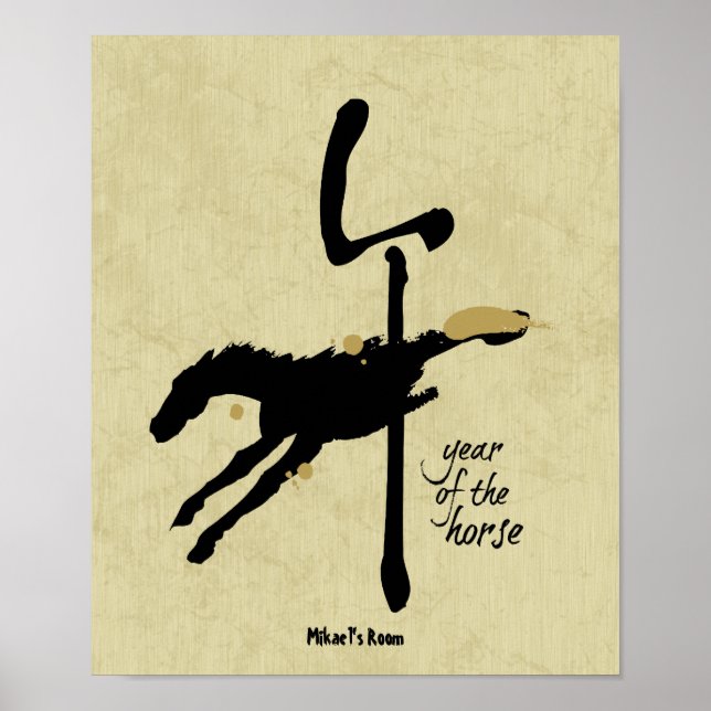Häståret - kinesisk zodiak poster (Framsidan)