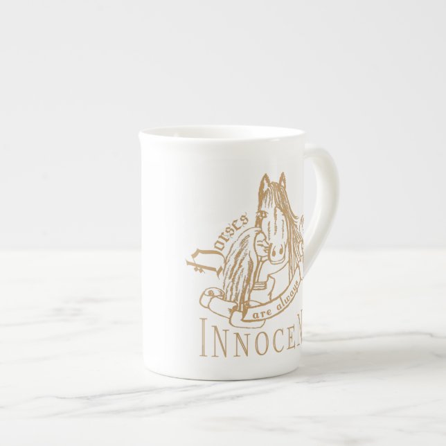 HästarIsInnocent - Bone-China Benporslin Mugg (Framsida höger)