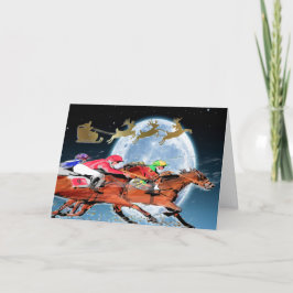 Hästartävlingar jul eller alla tillfällen helgkort