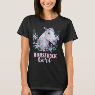 Hästback Girl Ridning Häst Älskare Equest T Shirt