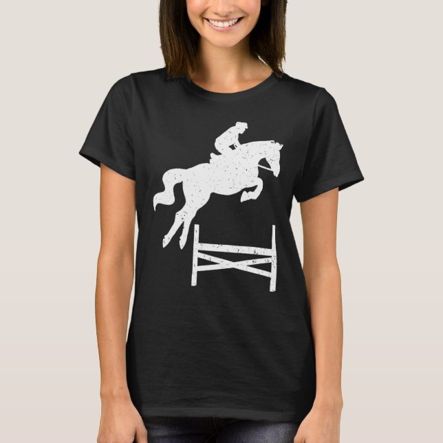 Hästbildspel Hoppvis front Equestrian ShowhoppingC T Shirt (Framsida)