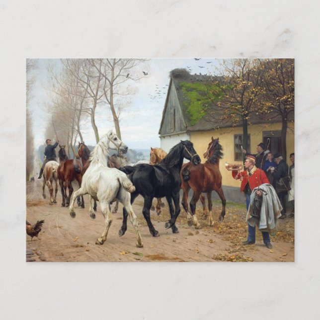 Hästcirca 1878 vykort (Framsida)