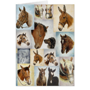 HästCollagekort Hälsningskort