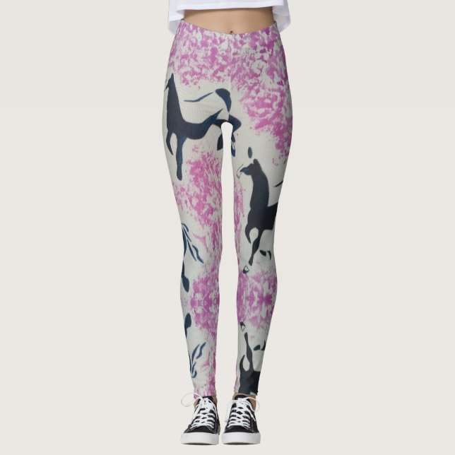 Hästdamasker Leggings (Framsida)