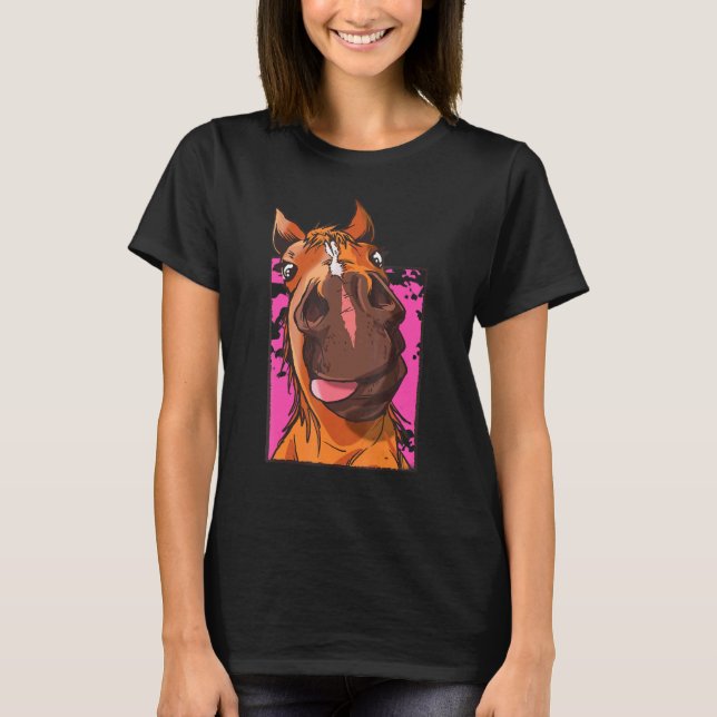 Hästdesign för stallet och alla ryttare t shirt (Framsida)